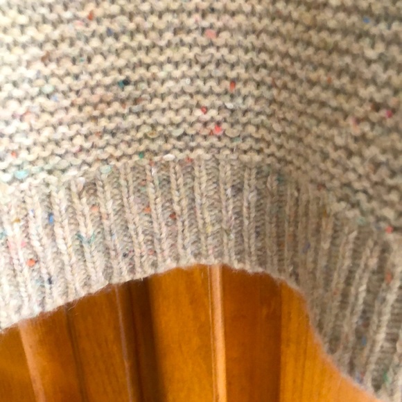 Madewell oatmeal rib sweater with pretty flecks of color Bell sleeves - Picture 8 of 15
